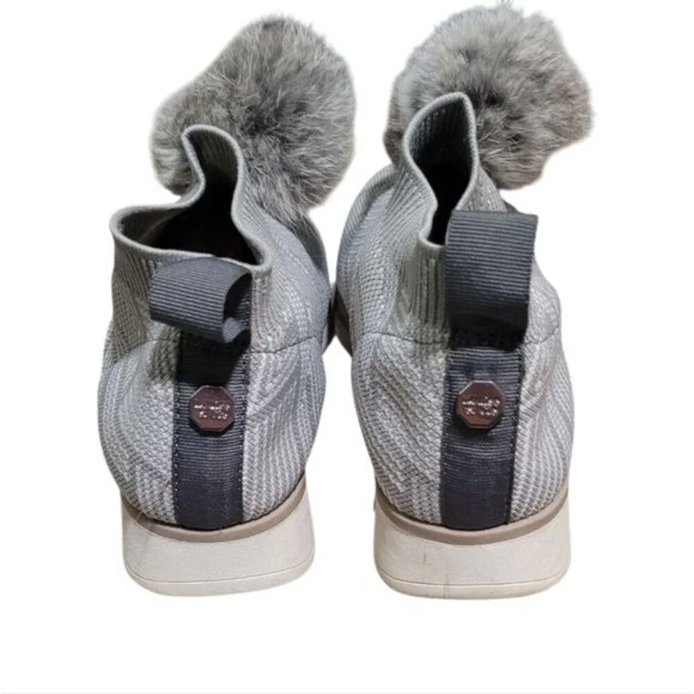 Louise Et Cie Buffie Fur Pom Pom Slip Ons